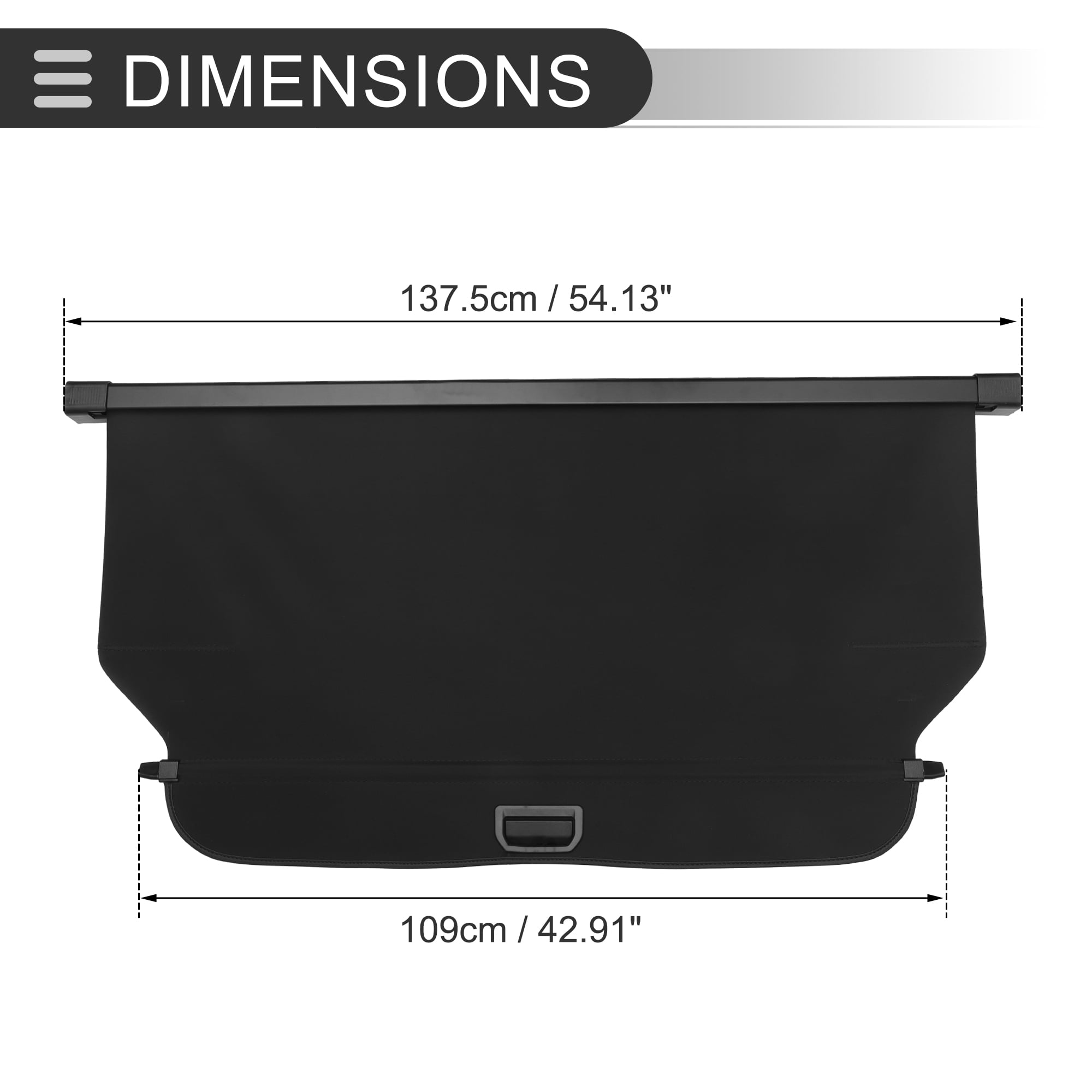 Unique Bargains Retractable Cargo Cover for Honda CRV Rear Trunk Screen Cover Black1