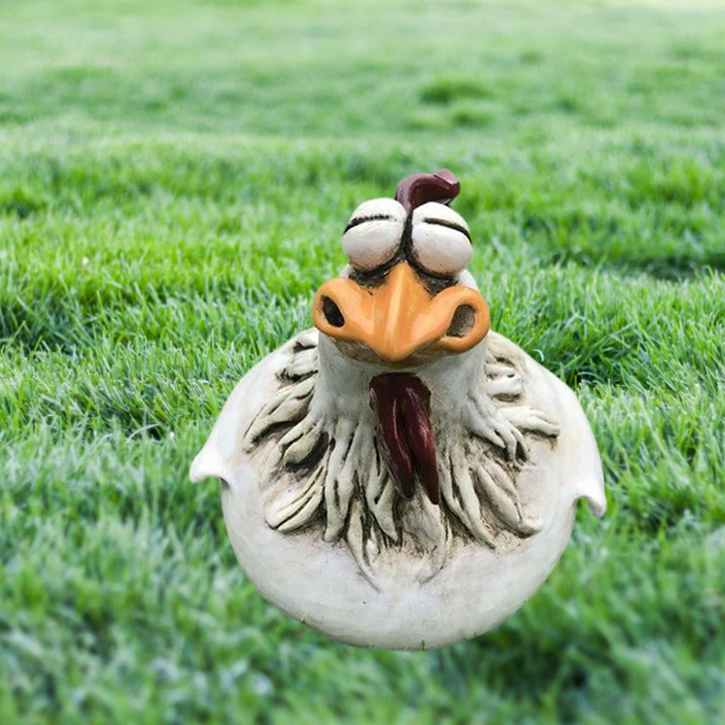 Axioma 2 Piece Chicken Garden Statue Decoration Hen Figurines Garden Yard Art Decor
