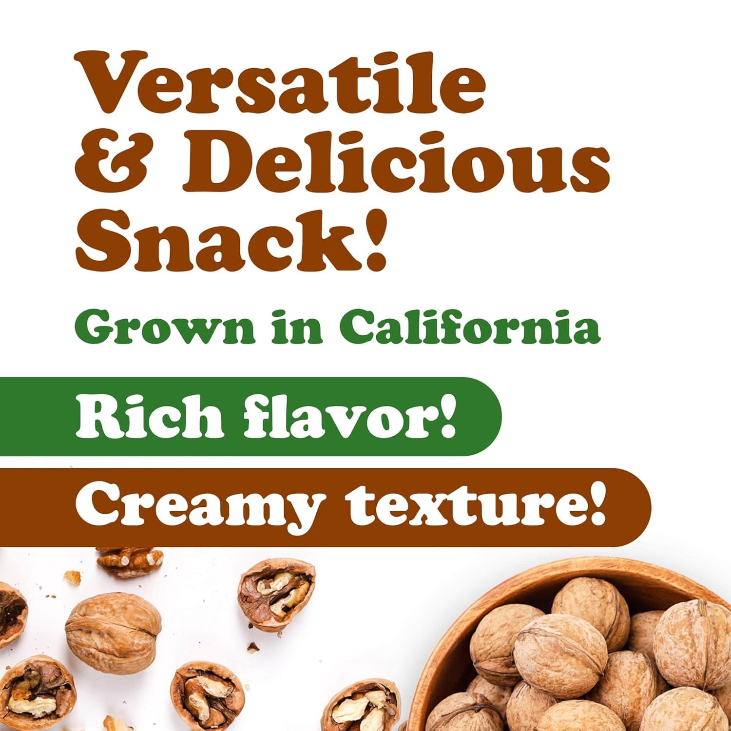 Food to Live Jumbo Walnuts in Shell, 4 Pounds – California Chandler Variety. Fresh, Raw, Kosher, Bulk