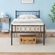 thumbnail image 3 of Charming dormitorio addition: tamaño individual size metal marco de cama con heart cabecero & footboard - 12.2in underbed almacenamiento para extra space, 3 of 7