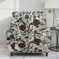 thumbnail image 2 of FKELYI Grunge Red Rose Print Anti-Dust Recliner Slipcover 4 Pcs Reclining Chair Cover Furniture Protector for Single Seat Lounge Armchair Covers for Bedroom Decor, 2 of 7