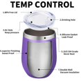 thumbnail image 4 of Vaso para vino YEBTS Life 350 ml / Paquete de 4 de acero inoxidable con tapa, 4 of 6