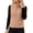 Khaki, variant on Rrxhxhs Fleece Vest for Women Solid Color Stand Collar Zip Up Double-Sided Warm Casual Sleeveless Fuzzy Jacket,Brown,L