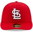 thumbnail image 2 of Men's New Era Red St. Louis Cardinals Authentic Collection On-Field Low Profile 59FIFTY Fitted Hat, 2 of 5