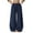 Dark Blue165, variant on Hifoo Women's Casual Pants High Waist Loose Fit Comfortable Trousers Fall Winter Fashion Elastic Waistband Flowy Wide Leg Pants Solid Color Joggers Daily Slacks Fashionable