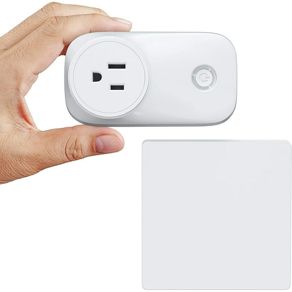 Skywin Wireless Outlet and Battery Free Kinetic Light Switch - Stick on wireless light switch for lamps and household appliances - Easy to install and completely battery free switch and RF outlet