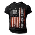thumbnail image 2 of 250Th Anniversary Usa Casual Short Sleeve T Shirt Comfortable Breathable 250Th Mens Tees Black M, 2 of 6