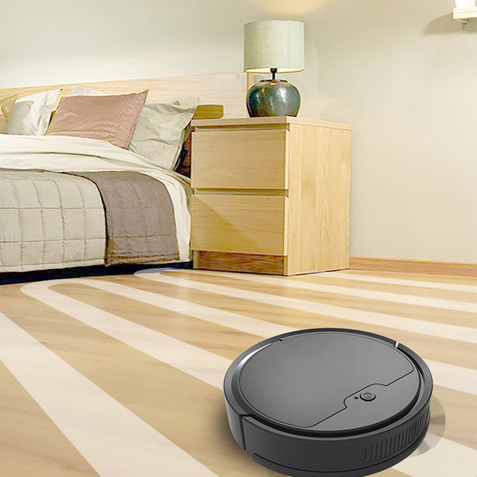 Smart Robot Vacuum Mop - 3-in-1 Suction & Mopping, 70min Runtime, Quiet Operation for Hard Floors/Carpets (Black)