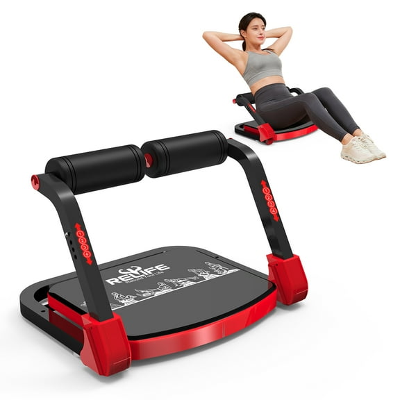 RELIFE Sit-up Machine AbTrainer,Ab Crunch Equipment for Core Workout, Home Gym Abdominal Crunch&Roll-Up Exercise Machine