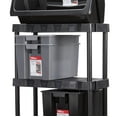thumbnail image 5 of Hyper Tough Medium Nesting/Stacking Plastic Storage Bin, Gray, 5 of 12