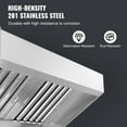 thumbnail image 6 of KFFKFF Commercial Exhaust Hood, 7FT Food Truck Ventilation System, 201 Stainless Steel Concession Trailer Hood with 3 Removable U-shaped Oil Filter Mesh Panels, Durable Ventilation Solution, 6 of 9