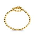 thumbnail image 2 of 14k Solid Gold Stacking Knot Ring, Dainty MIDI Wire Ring with Textured Finish, 2 of 4