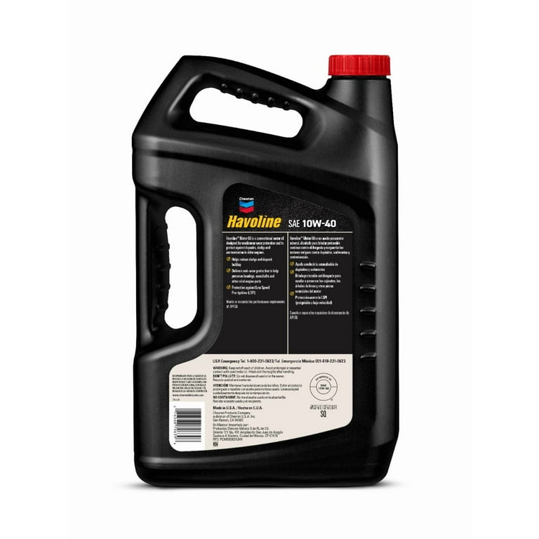 Chevron Havoline Conventional Motor Oil10W-40, 5 Quart - Walmart.com