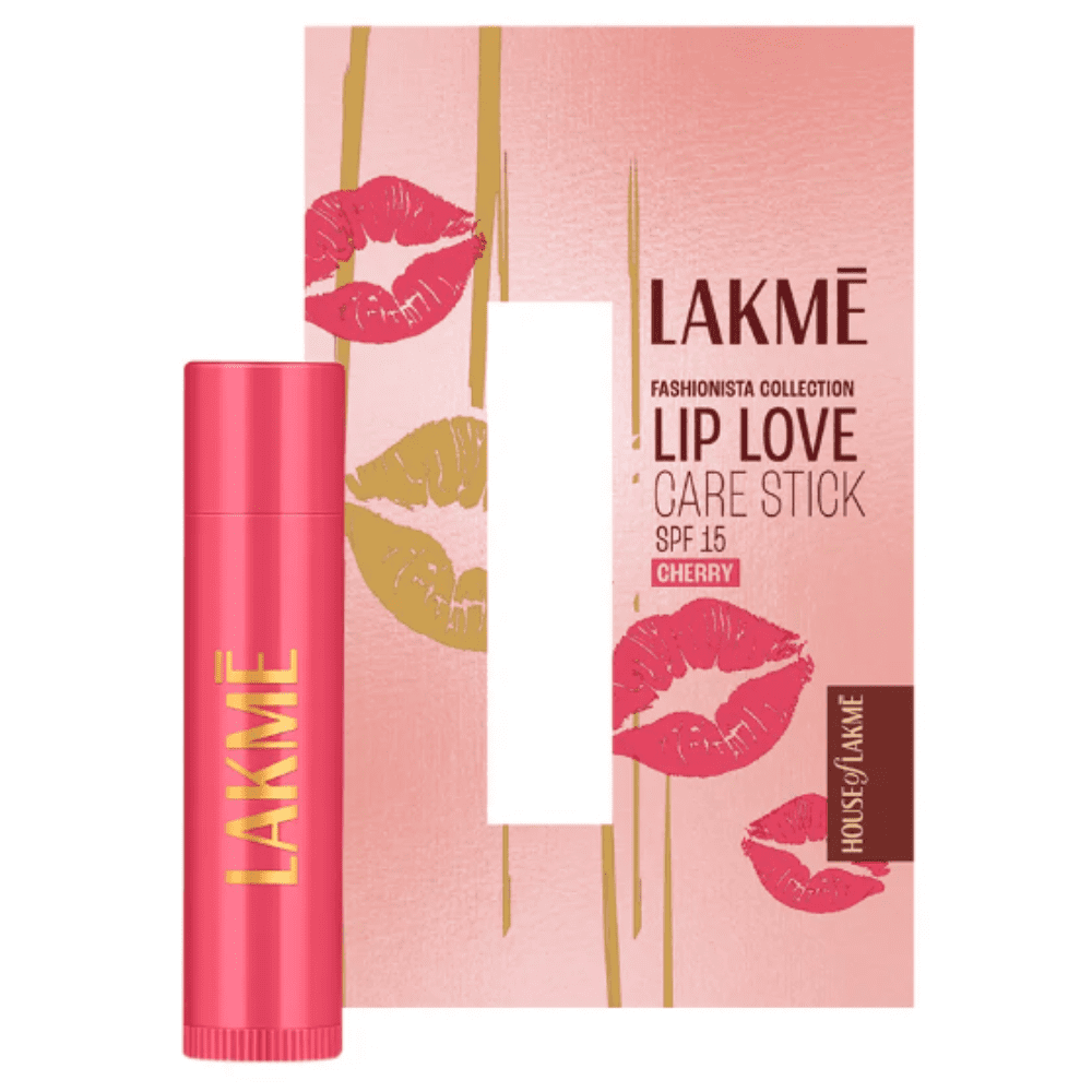 Lakmé Lip Love Cherry Chapstick – Tinted Lip Balm with SPF 15, 22H