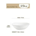 thumbnail image 3 of MALACASA, Series Elisa, 6-Piece Porcelain Cereal Bowl Dinnerware Set, Ivory White Dinner Set, 6.7", 3 of 8