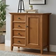 thumbnail image 4 of Simpli Home Amherst 37 inch Wide Solid Wood Transitional Medium Storage Cabinet in Light Golden Brown, 4 of 5