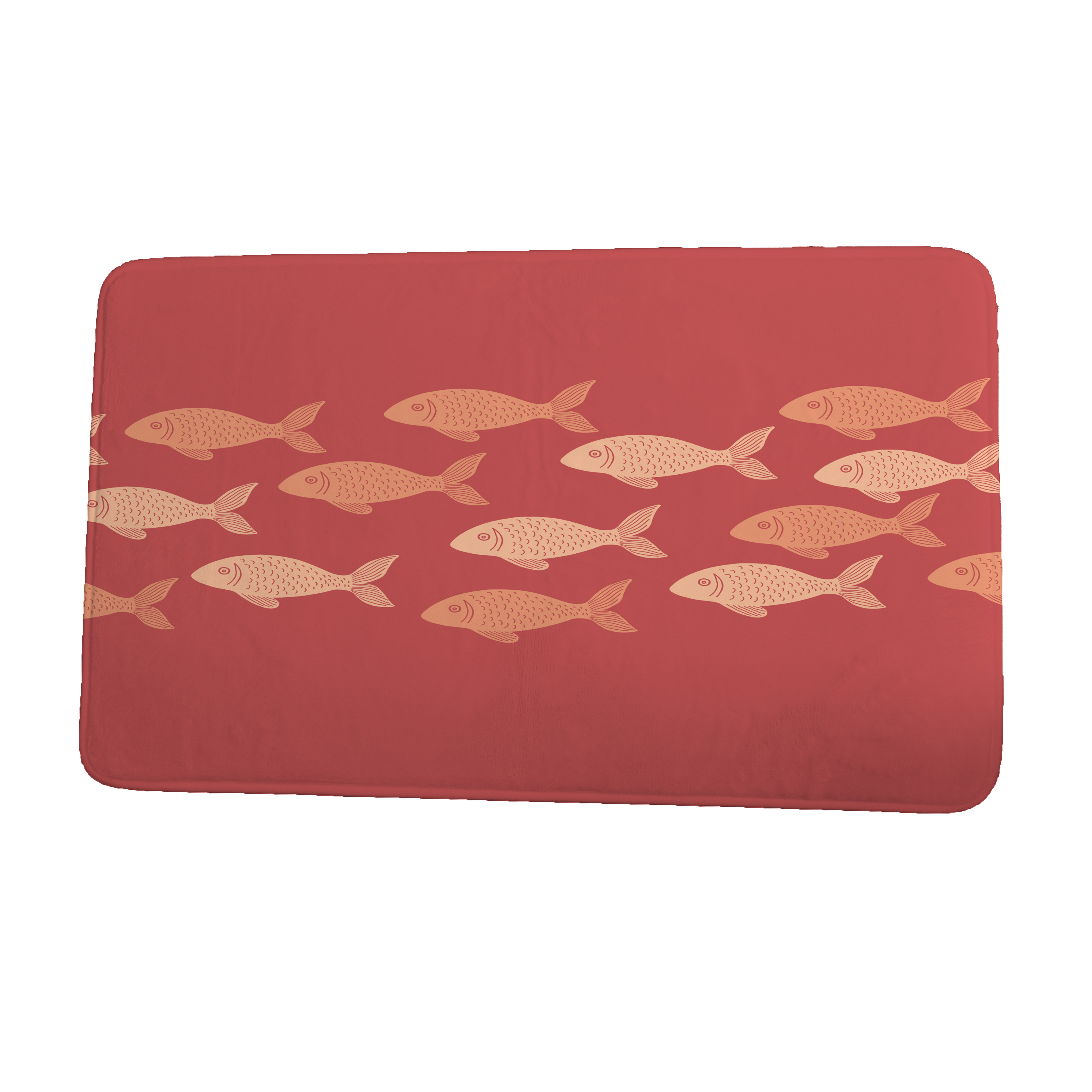 18 X 30 Inch Beach Vacation Fish Line Coral Coastal Print Bath Mat Walmart Com Walmart Com