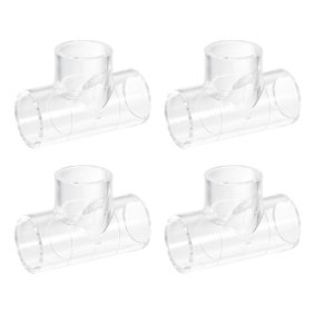 4Pack Pipe Elbow Connector, 25mm/0.98" 3 Way Elbow T-Shaped for Aquariums