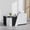 70.8-Right-marble, variant on Haooyeah L-Shaped Reception Desk Right, Curved Corner, Lock Drawer, Cabinet, 39.3"x70.8", White Marble & Black