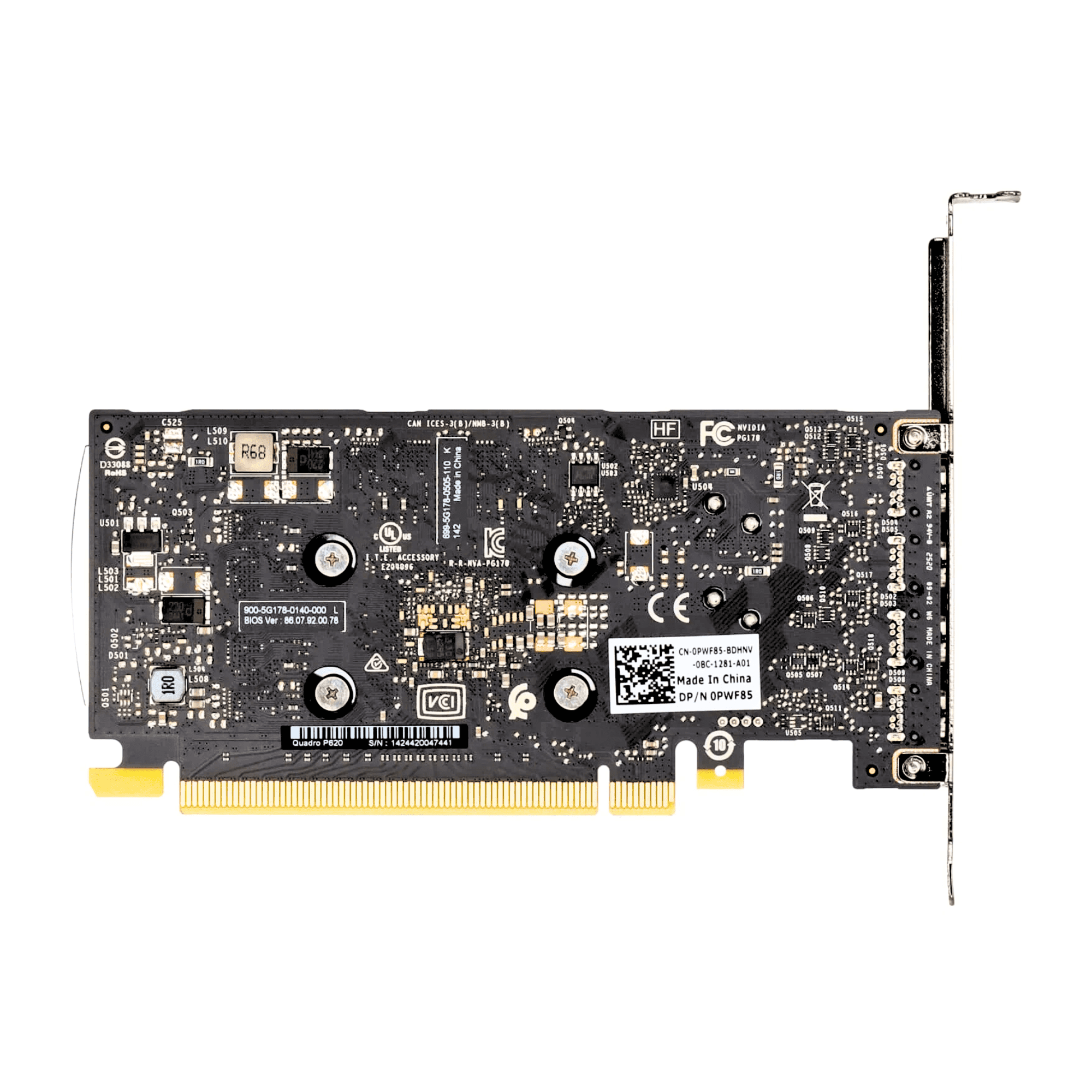 Dell Nvidia Quadro P620 2GB GDDR5 Graphics Card (PWF85)