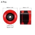 thumbnail image 2 of Uxcell 60mm with Bearings ABEC-9 Street Wheels for Skateboards Cruiser 80A, Clear Red Black 4 Pack, 2 of 4