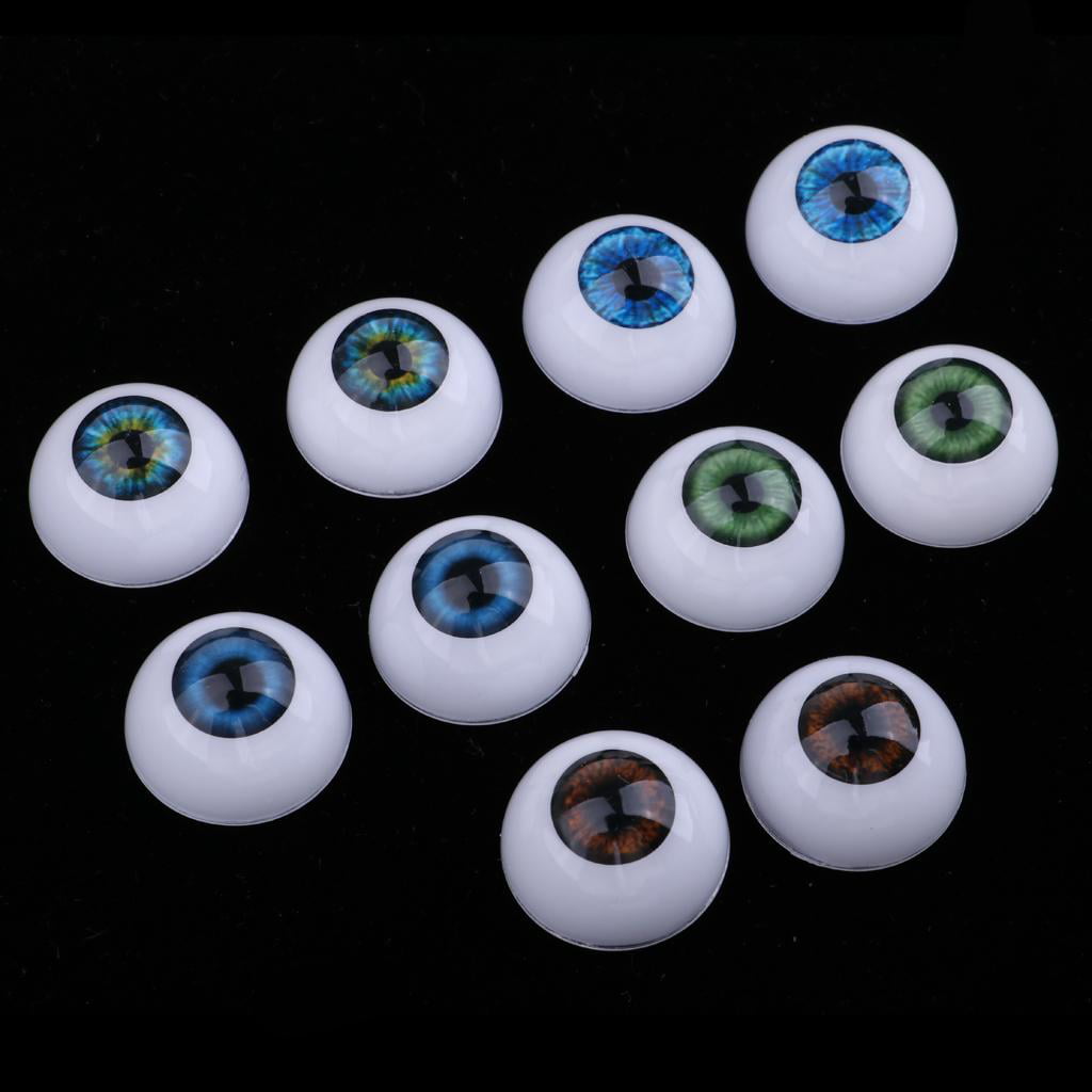 5 Pairs Acrylic Eyeballs Eyes Baby Doll BJD Accessory Halloween Decor 20mm 