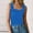 Blue, variant on Plus Size Soft Summer Women Tops Spring and Summer Hot Girl Solid Color V-neck Tank