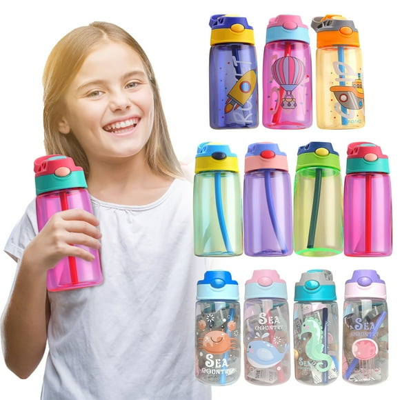 Kitecy Kids' Drinkware Personalized Kids Water Bottle with Name Leak Proof 500Ml Sport School Travel Bpa Free Drinkware Boys Girls , Water Bottles School Supplies