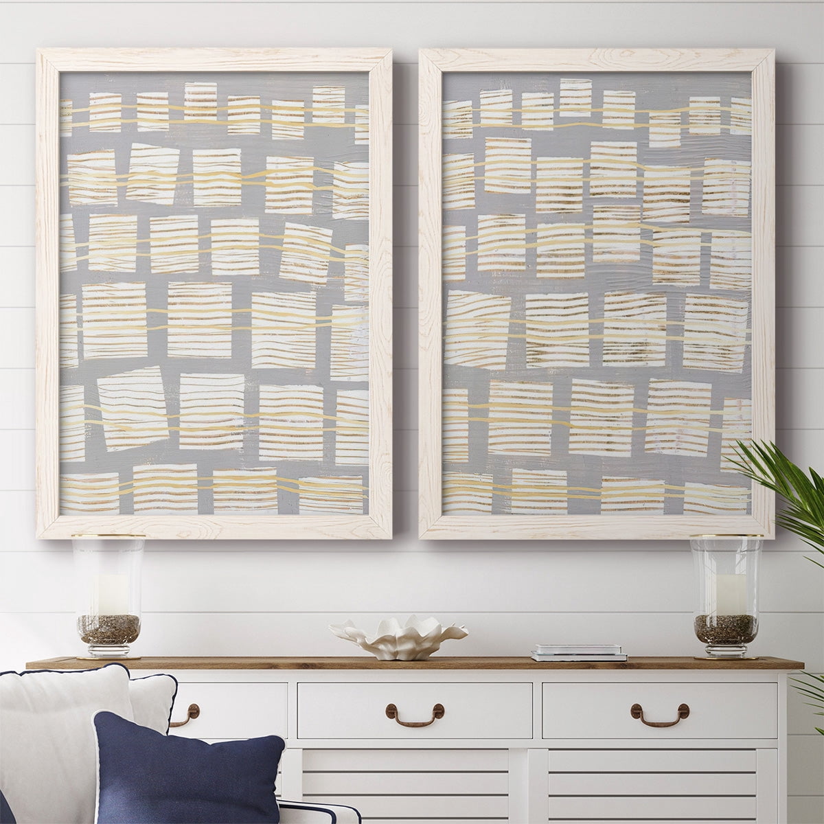Networks I - Premium Framed Canvas 2 Piece Set - Ready to Hang
