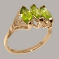 thumbnail image 2 of LBG British Made 9k Rose Gold Natural Peridot Womens Statement Ring - 33 size options - Size 10.5, 2 of 5