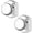 Polished Chrome, variant on Door Knobs Interior,Classic Decorative Antique Brass Dummy Door Knob, Durable Stylish Hardware for Indoor Use- 2 Pack