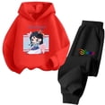 thumbnail image 5 of Conjunto de sudadera con capucha Disney Hua Mulan para niñas de 3 a 14 años, sudadera informal de calle kawaii, traje de camión para niños, 5 of 5