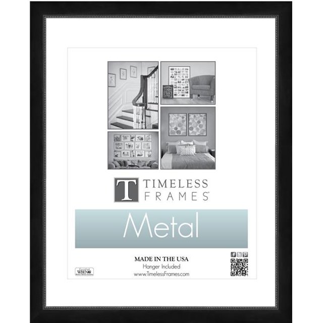 Timeless Frames 62103 16 x 20 in. Metal Beaded Photo Frame, Black