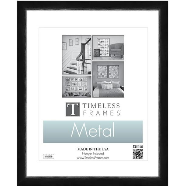Timeless Frames 62108 11 x 14 Po Cadre Photo en Métal Perlé&44; Noir