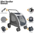 thumbnail image 2 of HTLPET Foldable Pet Jogger Stroller for Large Dogs up to 110 lbs, Universal Wheel Dog Stroller for Single or Multiple Medium and Large Dogs, 2 of 9