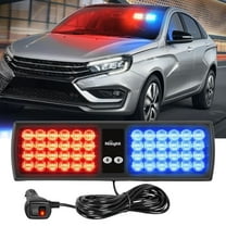 Nilight Red Blue 48LED Visor Strobe Lights Interior Windshield Emergency Warning Light Super Bright LED for Trucks