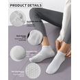 thumbnail image 2 of Yawlsow 4 Pairs Pilates Socks with Grips for Women, Grippy Socks for Barre Yoga Workout, Hospital, Size 5-10, 2 of 6