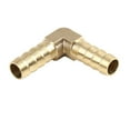 thumbnail image 6 of Brass Barb Elbow 90 Degree Male Thread Connector 10mm for Air Water Gas Oil Pipe, 6 of 7