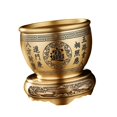 thumbnail image 4 of Estatuilla de escultura de lavabo de tesoro tradicional china Fernando Cuenco de latón Feng Shui florero, 4 of 8
