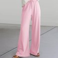 thumbnail image 2 of Jewelreauty Womens Wide Leg Linen Pants Casual Drawstring High Waisted Loose Palazzo Pants 2025, 2 of 6