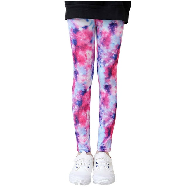 Baby Girls Printed Milk Silk Pattern Leggings Comfortable Slim Cropped Trousers