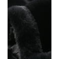 thumbnail image 5 of Unique Bargains Juniors Faux Fur Turn Down Collar Open Front Cropped Fluffy Jacket XS Black, 5 of 5