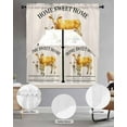 thumbnail image 3 of Farmhouse Cow Kitchen Curtains Sets 24 Inch Length with Valance, Vintage Animal Life Better Abstract Text Swag Valances and Tiers Curtain Set Drapes Swag Curtains for Living Room, Bathroom, Bedroom, 3 of 6