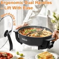 thumbnail image 4 of 6L Electric Hot Pot with Divider - Dual-Flavor Fondue & Shabu Shabu Pot, 1360W with 5-Temp Control, Non-Stick & BPA-Free, 4 of 8