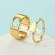 thumbnail image 2 of Anillos de acero inoxidable con diseño de cerdo de dibujos animados, ajustables, para parejas, para mujeres y hombres, joyería para bodas, regalos de fiesta, juego de 2 piezas, 2 of 4
