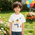 thumbnail image 2 of Bobifish Toddler Boys Short Sleeve Crew Neck T-Shirts Lovely Puppy With Umbrella Graphic Print Summer Daily Wear Casual Kids Tops, 2 of 5