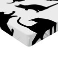 thumbnail image 2 of Ambesonne Cat Fitted Sheet, Red Ball Animal Pet Kittens, Twin Size, Vermilion Black, 2 of 3