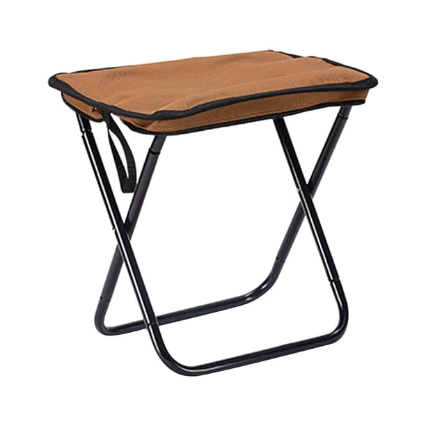 Taburete de Camping, asiento pequeño, silla plegable, silla plegable para acampar, reposapiés, taburete de campamento, taburete plegable portátil para Marrón