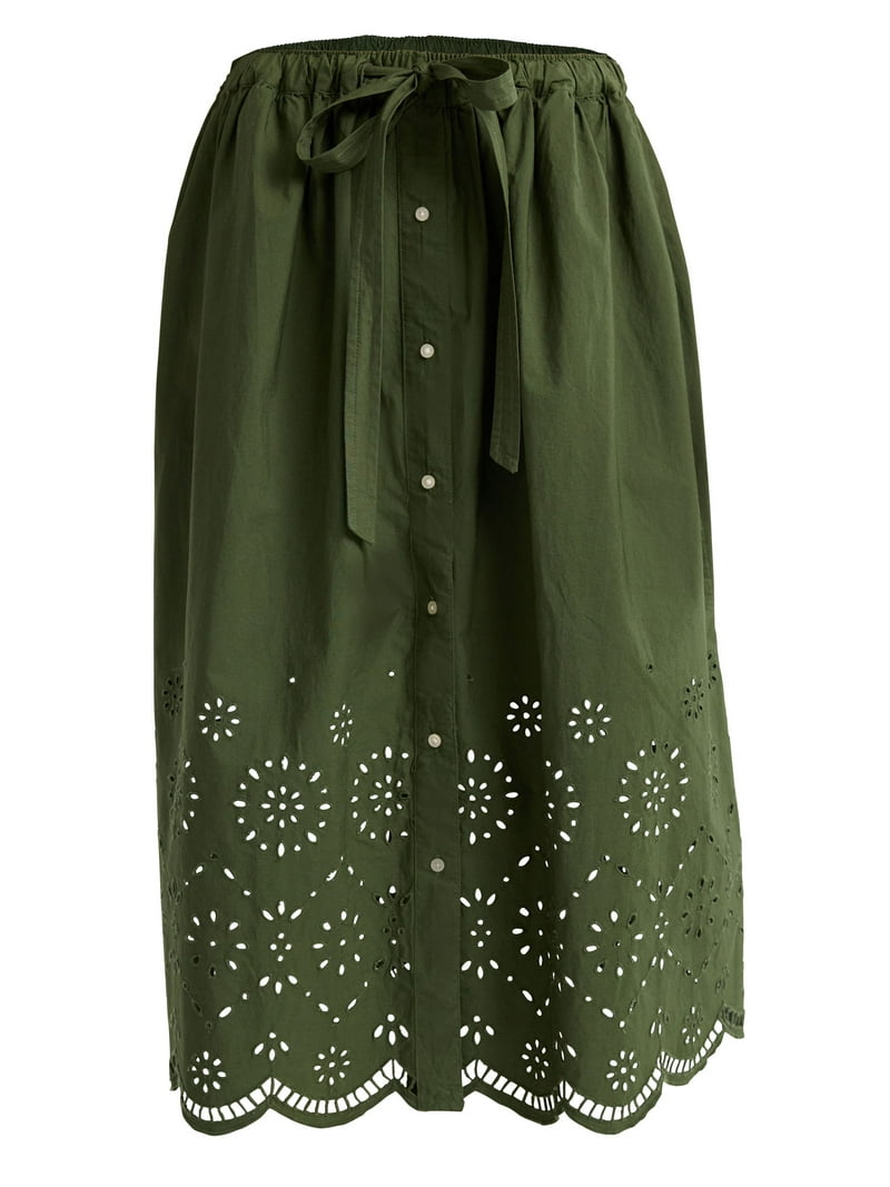 スカート Mary logo cotton skirt AM1384 Mary logo cotton skirt