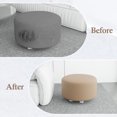 thumbnail image 4 of Lipstore Housse Extensible pour Pouf, Pantoufles Pouf Rondes pour Salon, Repose-Pieds, Kahki Extensible (Housse Seulement), 4 of 10